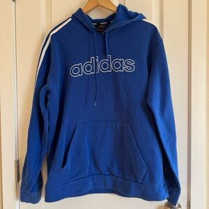 Adidas Originals Blue Hoodie Large | Classic Logo Sweatshirt